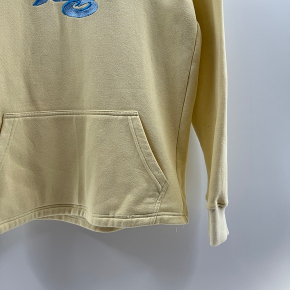 Forever Icy Light Yellow Hoodie – Size Medium, Blue Embroidered Front & Back - Picture 3 of 9